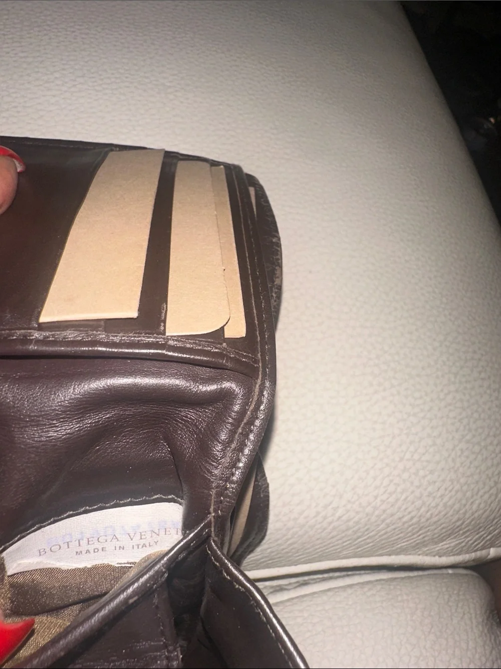 Bottega Veneta Dark Brown Intrecciato Leather Wallet